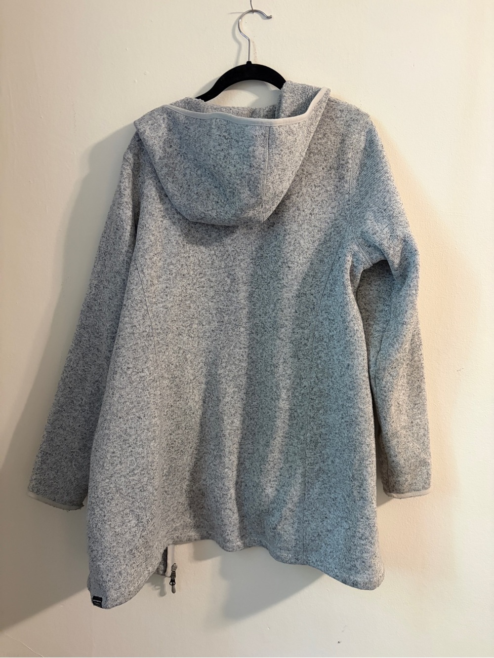 L.L. Bean Heather Light Gray Sherpa Fleece Pullover - Picture 3 of 3